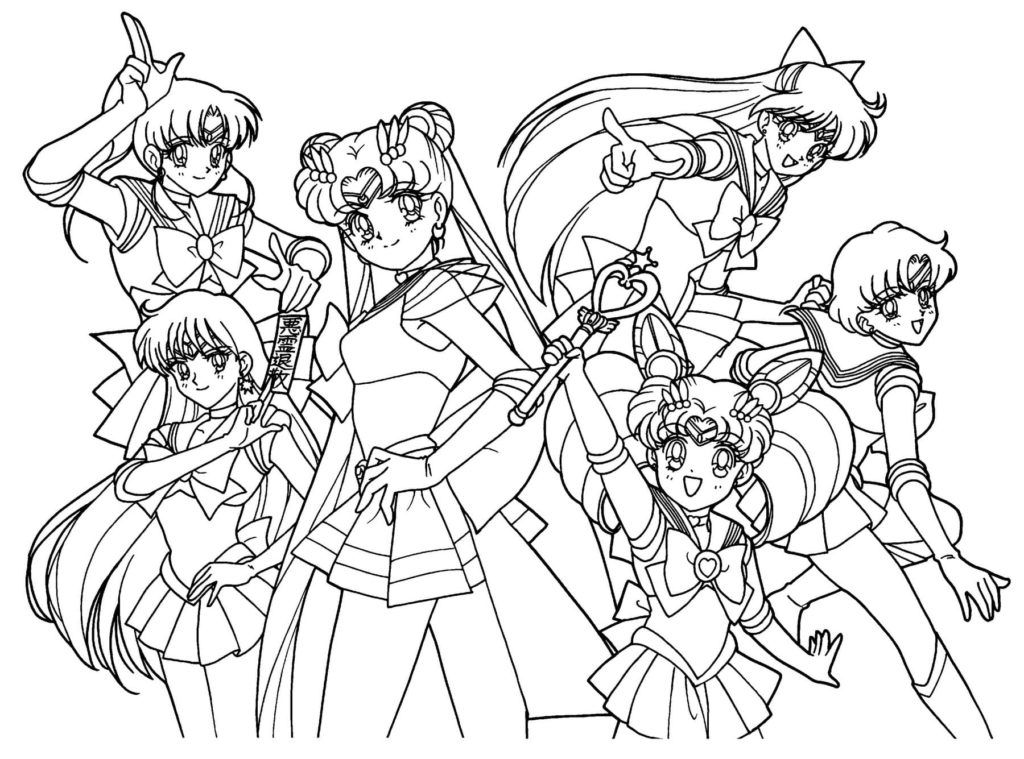 Çocuklar İçin Sailor Moon Boyama Sayfaları 