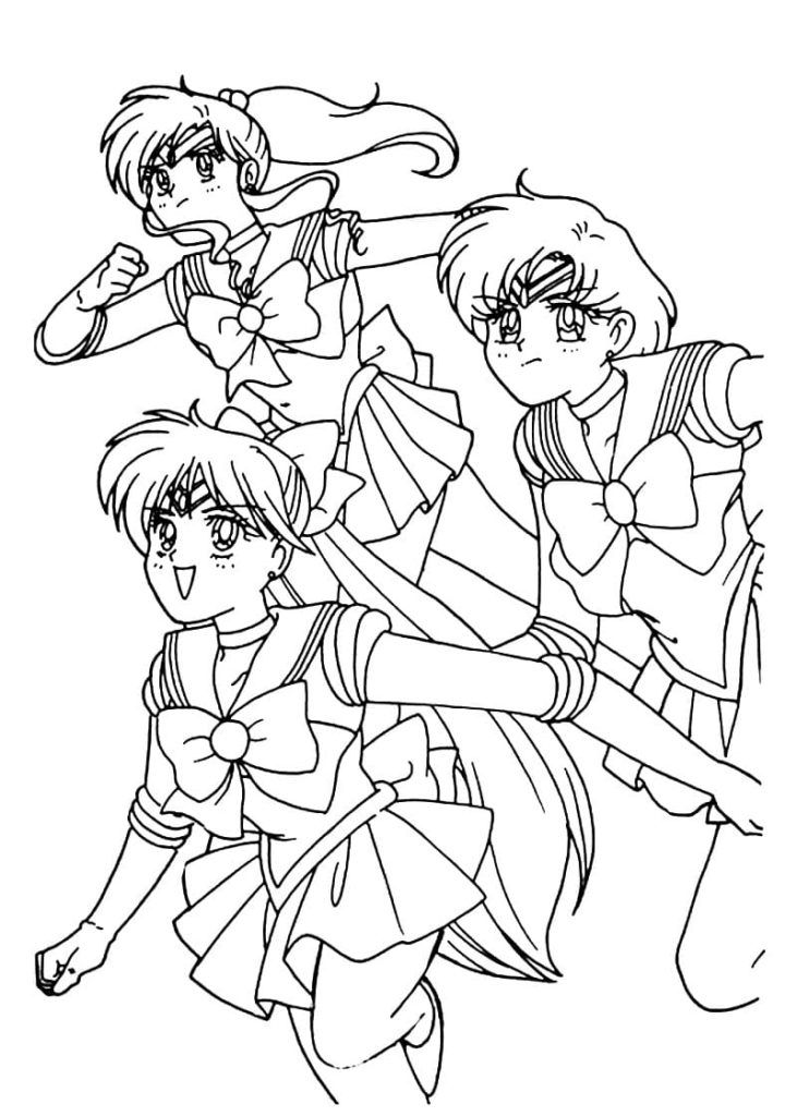 Çocuklar İçin Sailor Moon Boyama Sayfaları 
