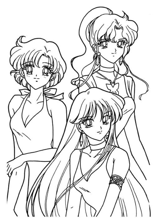 Çocuklar İçin Sailor Moon Boyama Sayfaları 