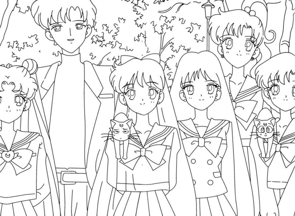 Çocuklar İçin Sailor Moon Boyama Sayfaları 