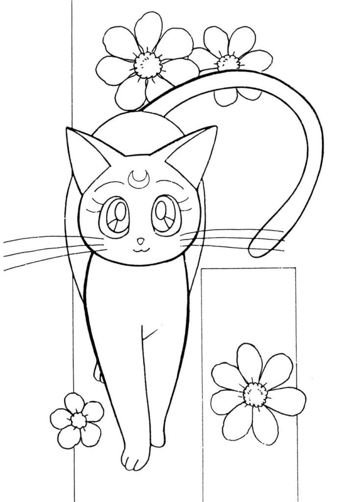 Çocuklar İçin Sailor Moon Boyama Sayfaları 