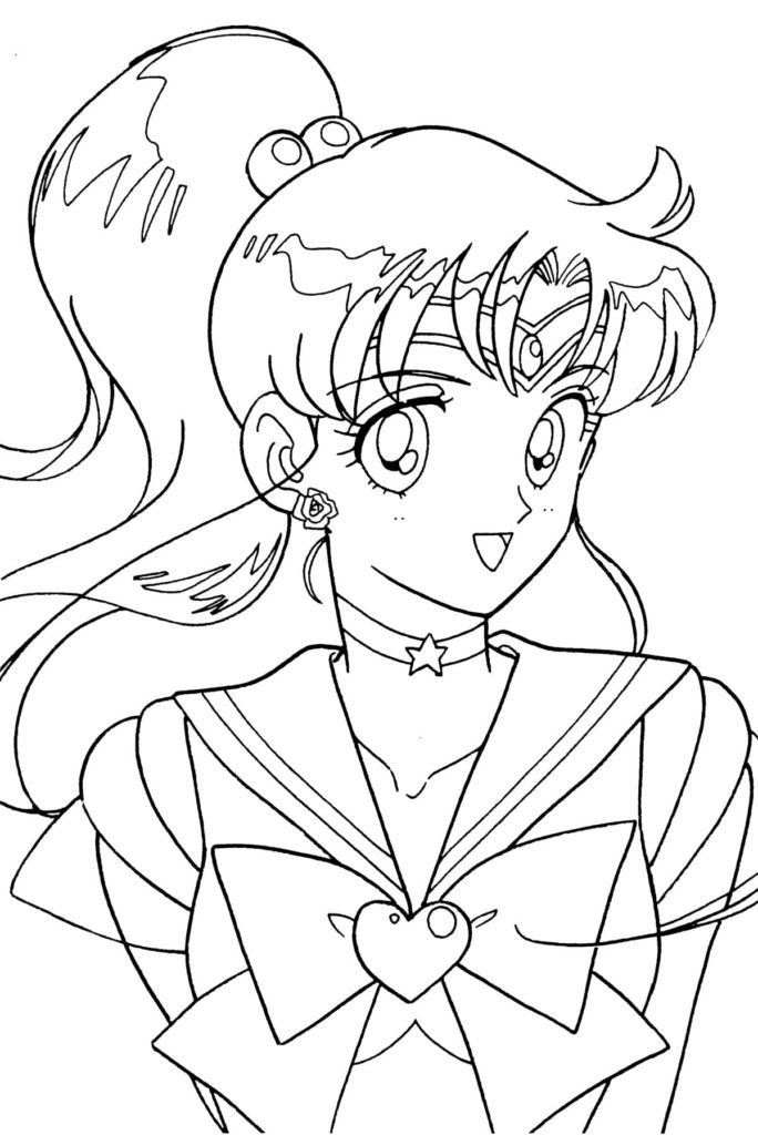Çocuklar İçin Sailor Moon Boyama Sayfaları 