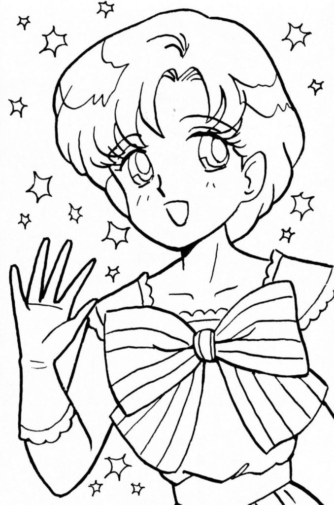 Çocuklar İçin Sailor Moon Boyama Sayfaları 
