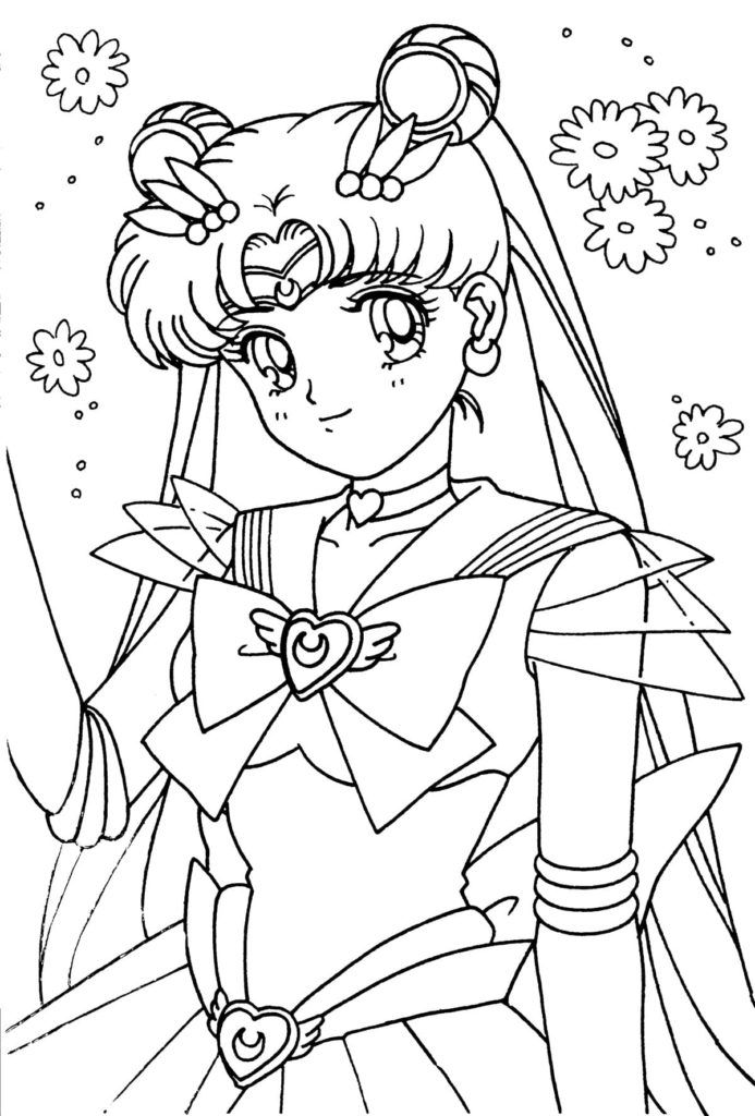 Çocuklar İçin Sailor Moon Boyama Sayfaları 