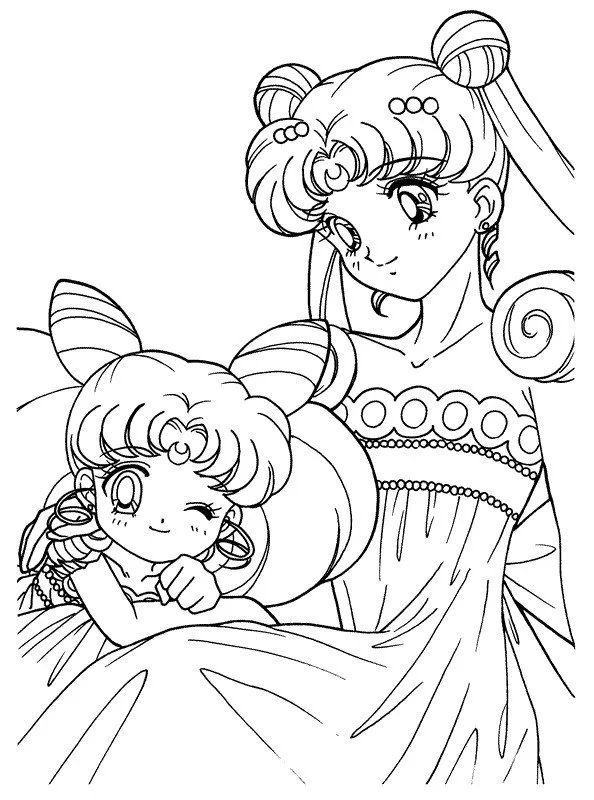 Çocuklar İçin Sailor Moon Boyama Sayfaları 