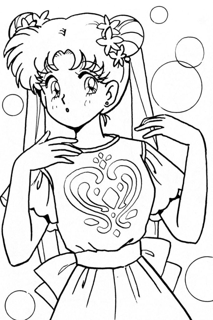 Çocuklar İçin Sailor Moon Boyama Sayfaları 