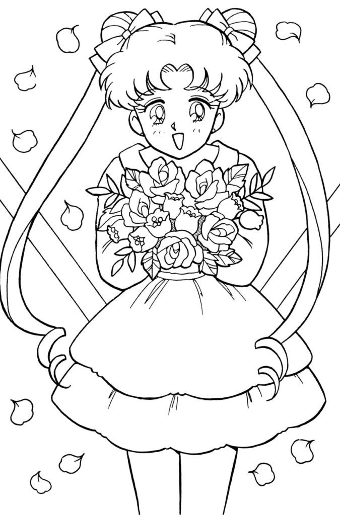 Çocuklar İçin Sailor Moon Boyama Sayfaları 