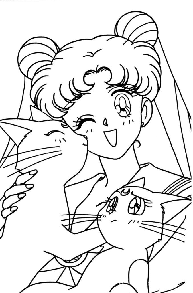 Çocuklar İçin Sailor Moon Boyama Sayfaları 