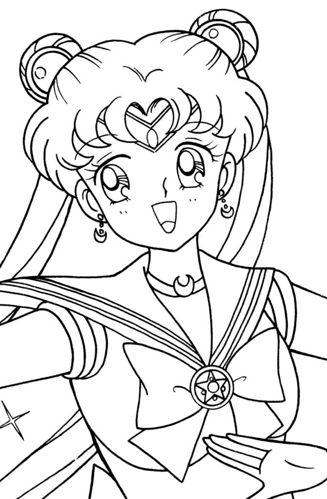 Çocuklar İçin Sailor Moon Boyama Sayfaları 