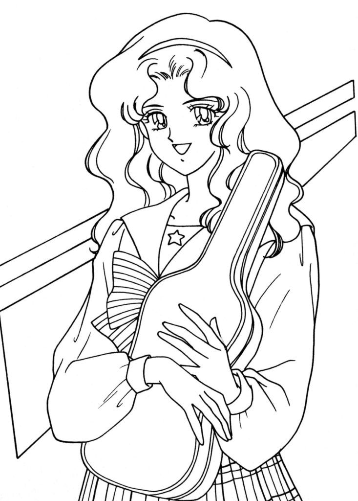 Çocuklar İçin Sailor Moon Boyama Sayfaları 