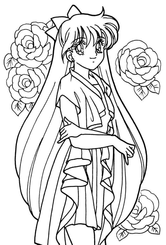 Çocuklar İçin Sailor Moon Boyama Sayfaları 