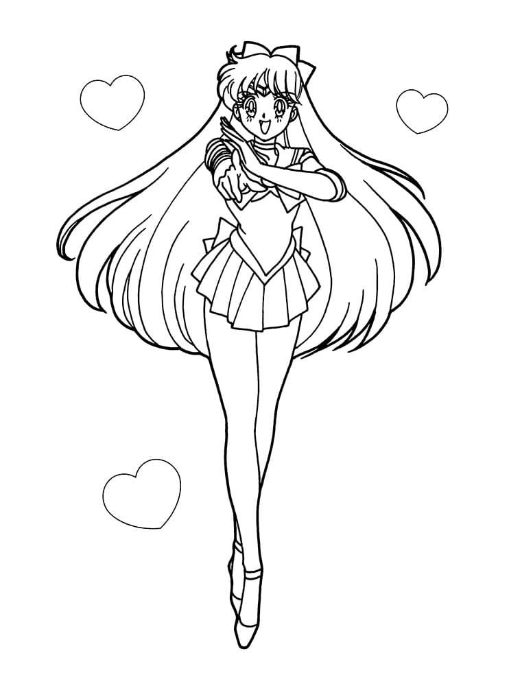 Çocuklar İçin Sailor Moon Boyama Sayfaları 