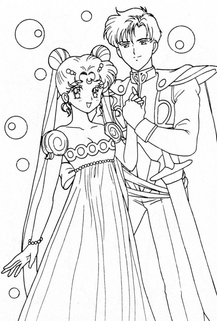 Çocuklar İçin Sailor Moon Boyama Sayfaları 