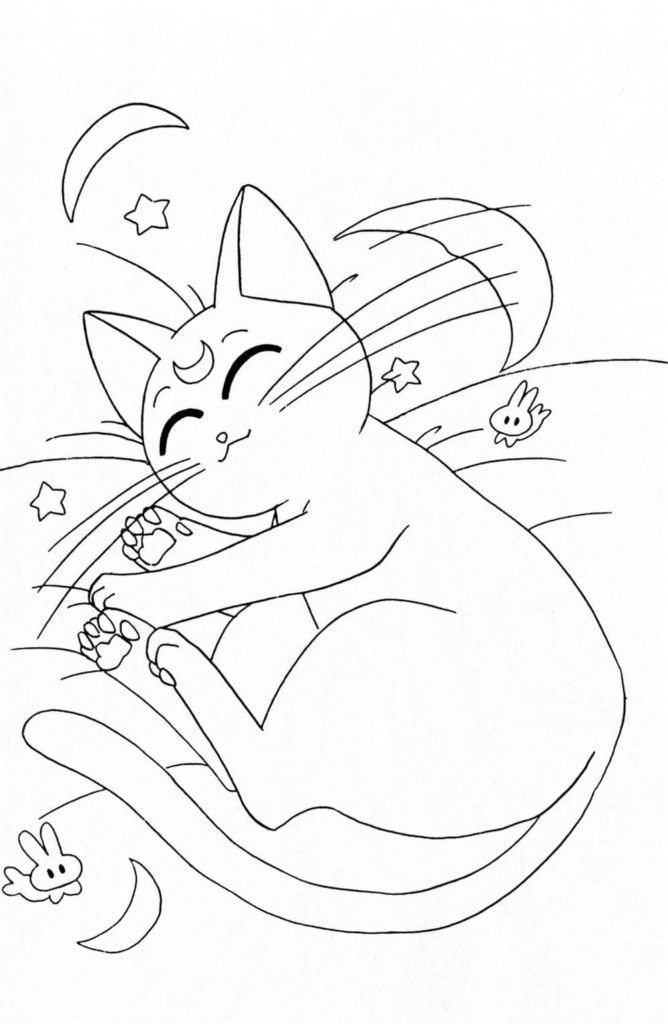 Çocuklar İçin Sailor Moon Boyama Sayfaları 