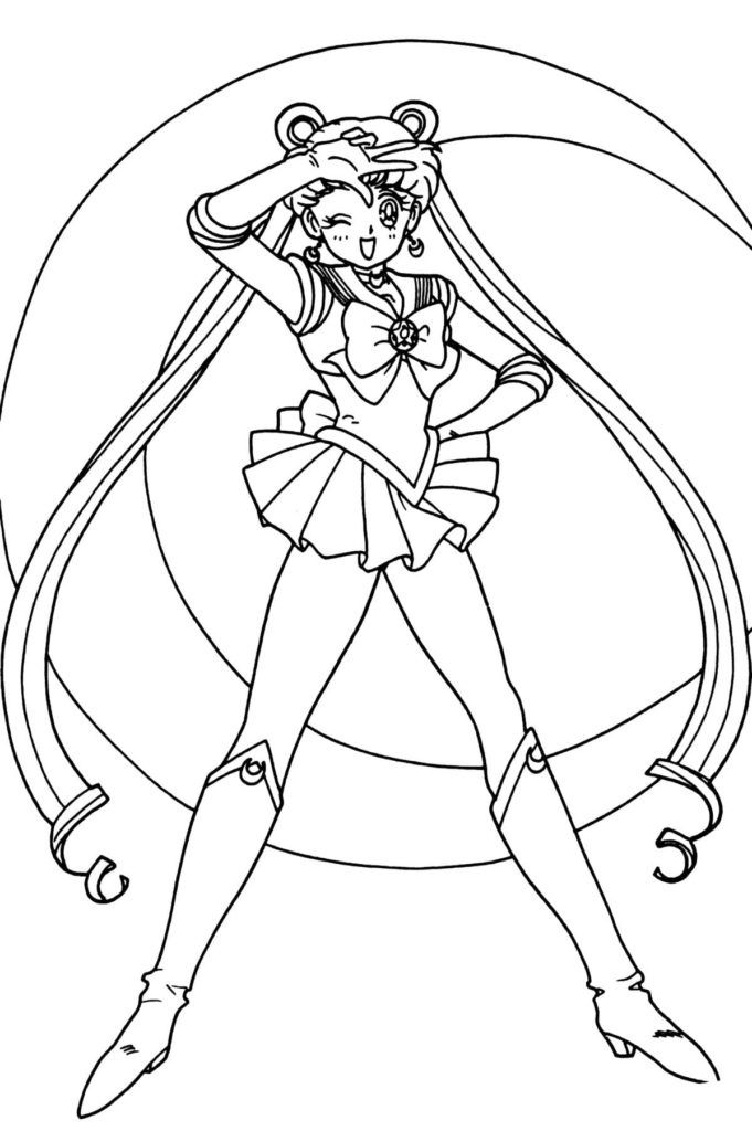Çocuklar İçin Sailor Moon Boyama Sayfaları 