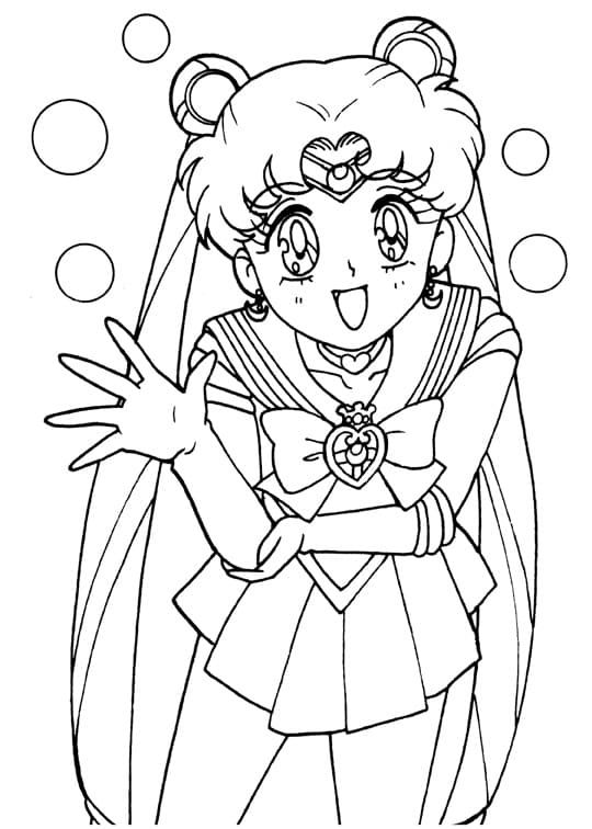 Çocuklar İçin Sailor Moon Boyama Sayfaları 