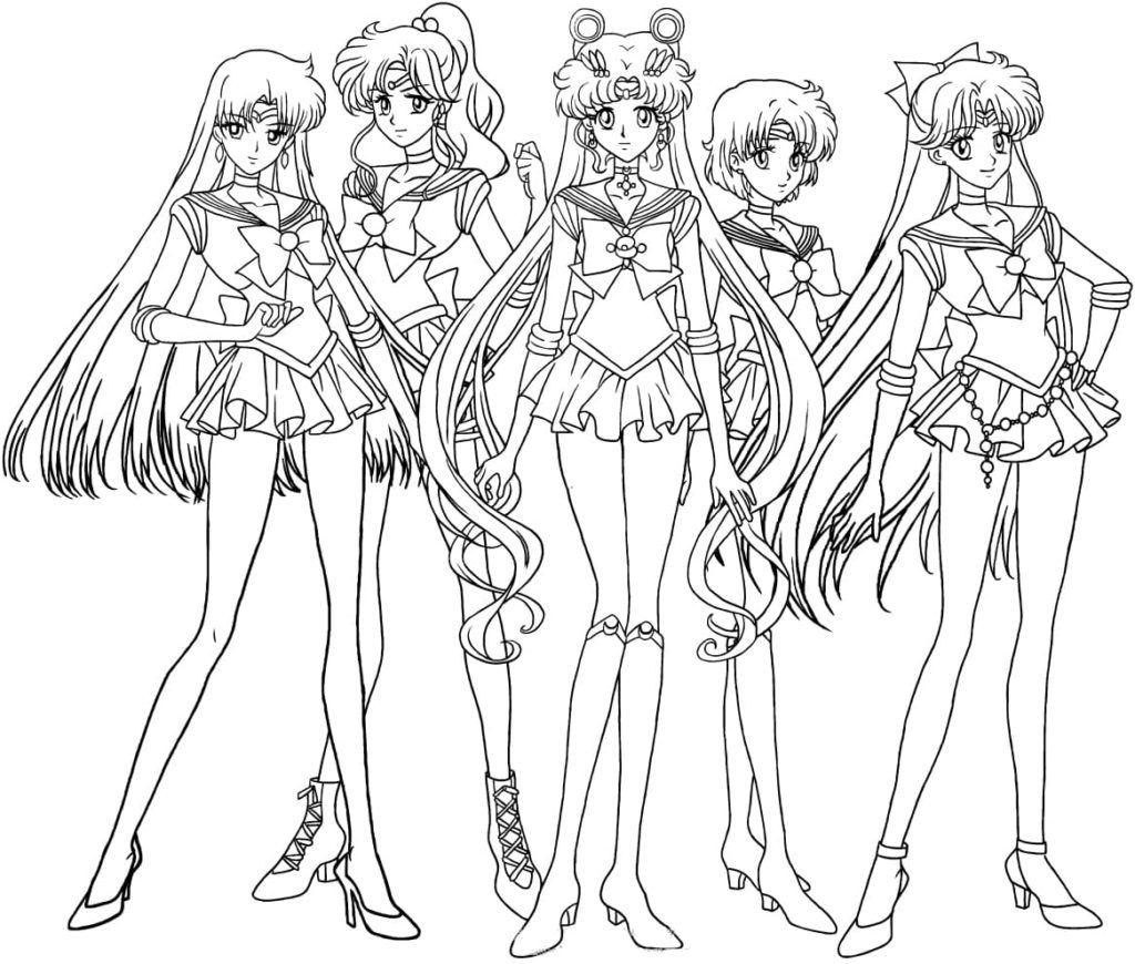 Çocuklar İçin Sailor Moon Boyama Sayfaları 