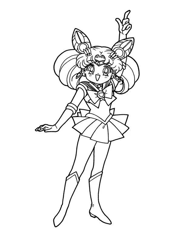 Çocuklar İçin Sailor Moon Boyama Sayfaları 