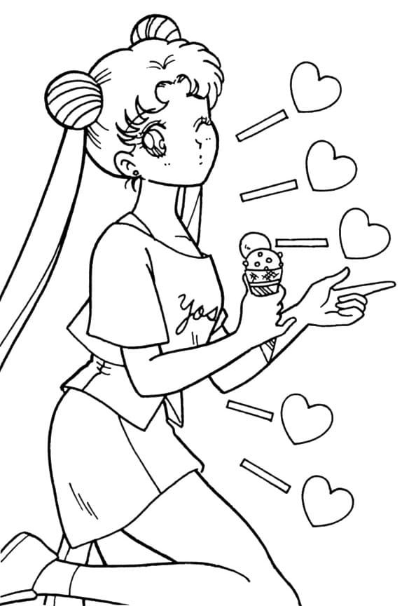 Çocuklar İçin Sailor Moon Boyama Sayfaları 