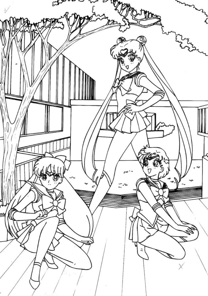 Çocuklar İçin Sailor Moon Boyama Sayfaları 