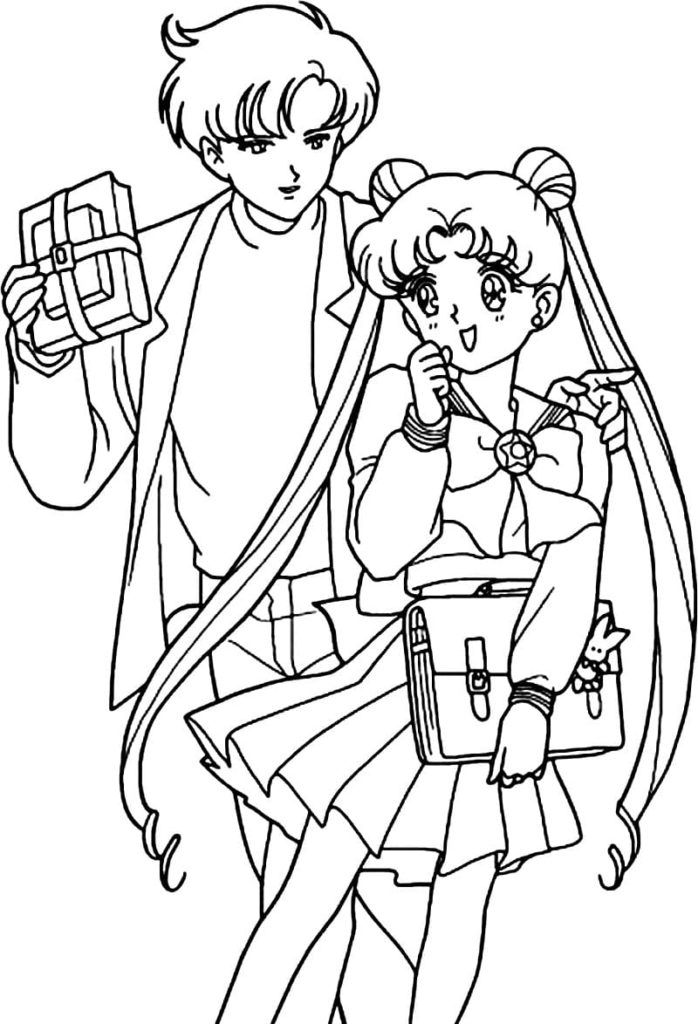 Çocuklar İçin Sailor Moon Boyama Sayfaları 