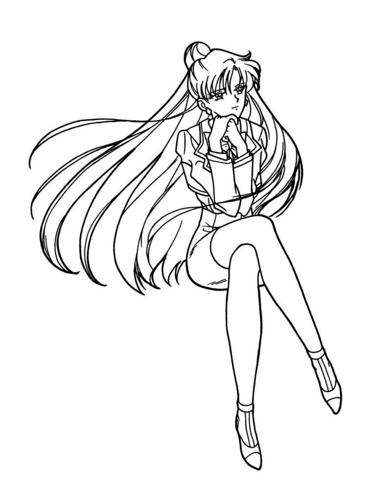 Çocuklar İçin Sailor Moon Boyama Sayfaları 
