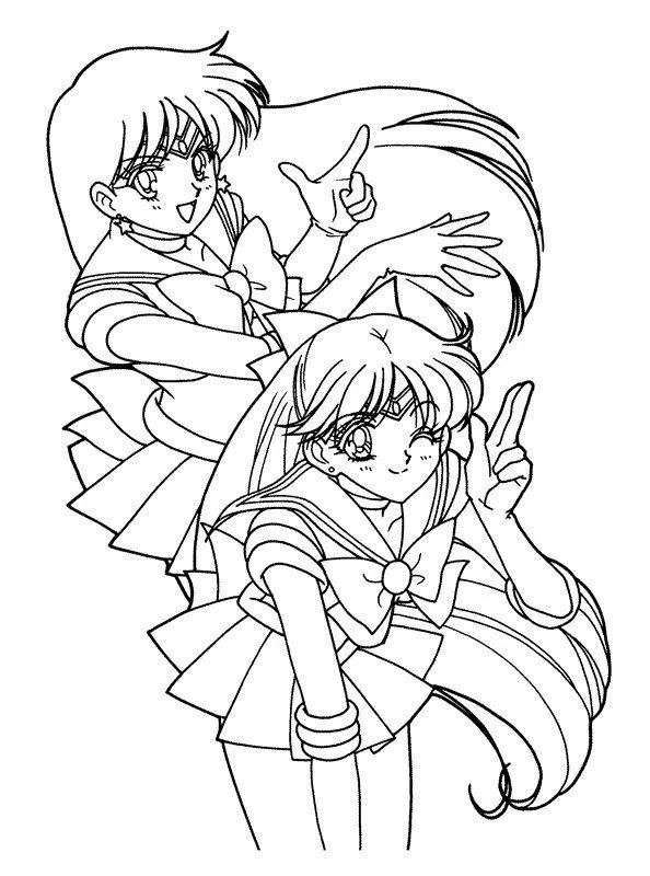 Çocuklar İçin Sailor Moon Boyama Sayfaları 