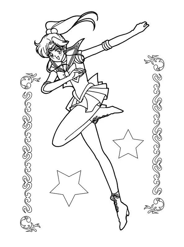 Çocuklar İçin Sailor Moon Boyama Sayfaları 