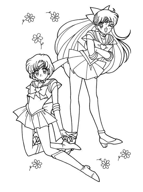 Çocuklar İçin Sailor Moon Boyama Sayfaları 