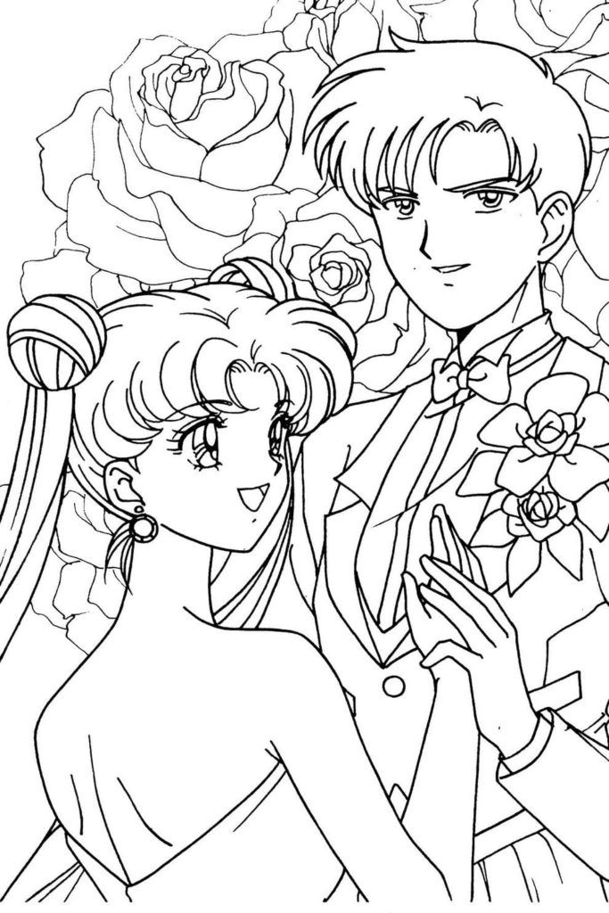 Çocuklar İçin Sailor Moon Boyama Sayfaları 