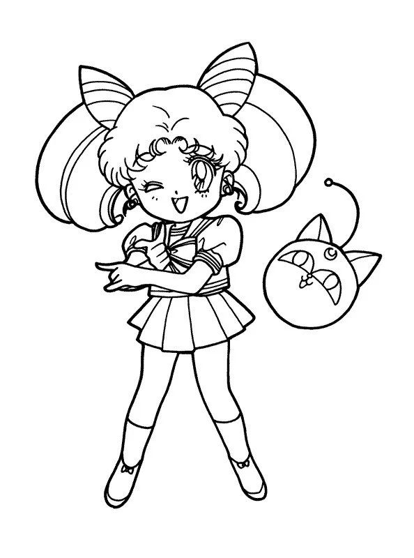 Çocuklar İçin Sailor Moon Boyama Sayfaları 