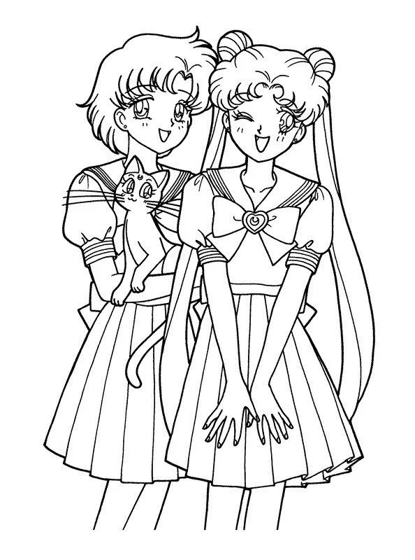 Çocuklar İçin Sailor Moon Boyama Sayfaları 