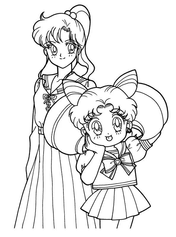 Çocuklar İçin Sailor Moon Boyama Sayfaları 
