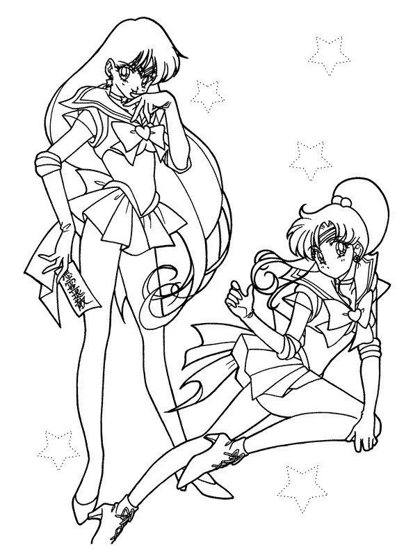 Çocuklar İçin Sailor Moon Boyama Sayfaları 