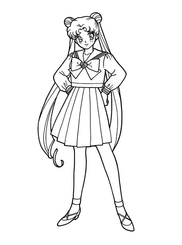 Çocuklar İçin Sailor Moon Boyama Sayfaları 