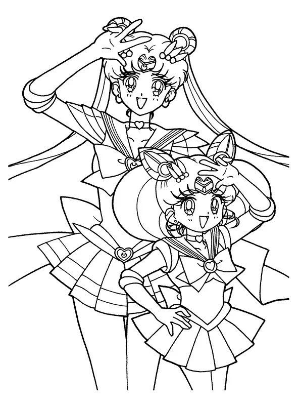 Çocuklar İçin Sailor Moon Boyama Sayfaları 