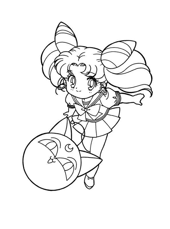 Çocuklar İçin Sailor Moon Boyama Sayfaları 
