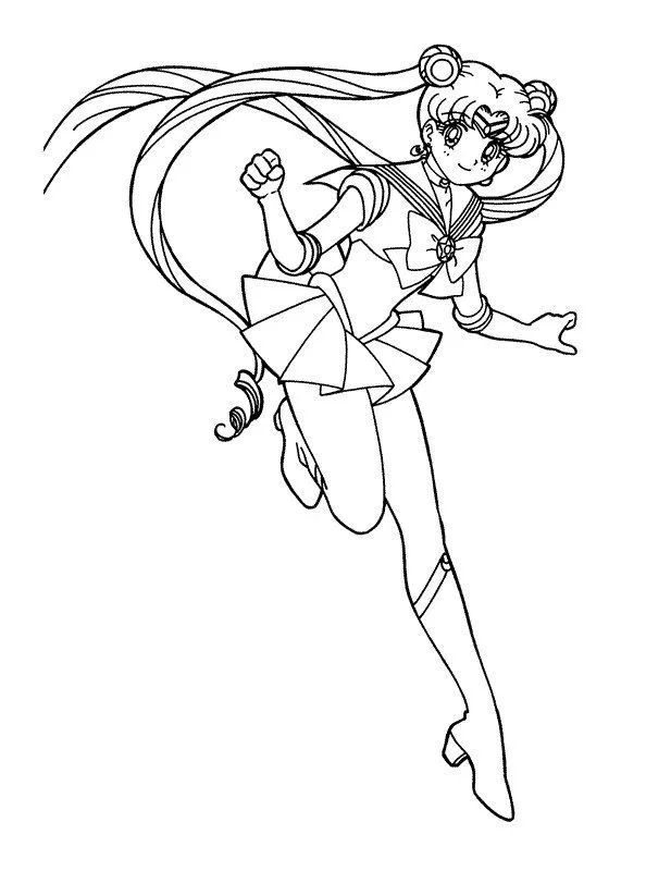 Çocuklar İçin Sailor Moon Boyama Sayfaları 
