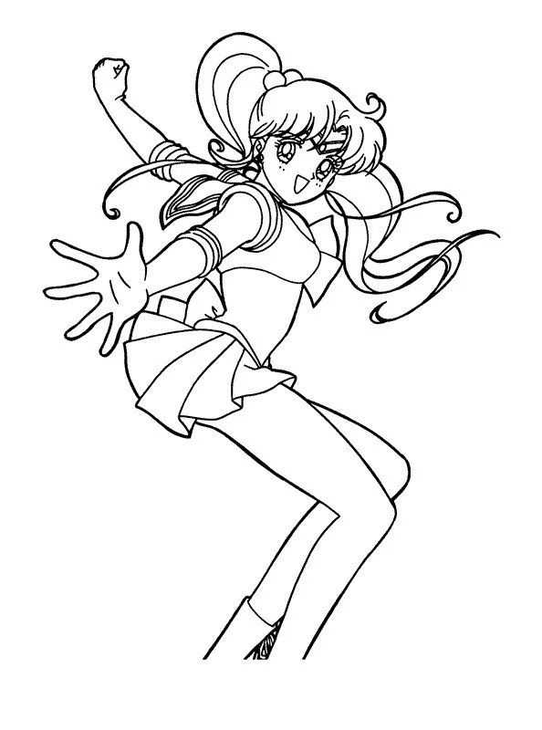 Çocuklar İçin Sailor Moon Boyama Sayfaları 