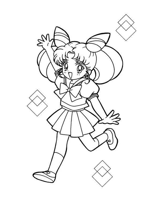 Çocuklar İçin Sailor Moon Boyama Sayfaları 