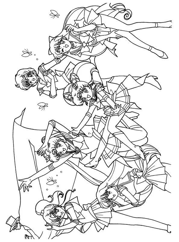 Çocuklar İçin Sailor Moon Boyama Sayfaları 