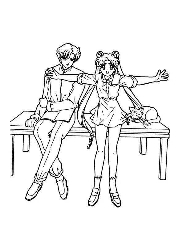 Çocuklar İçin Sailor Moon Boyama Sayfaları 