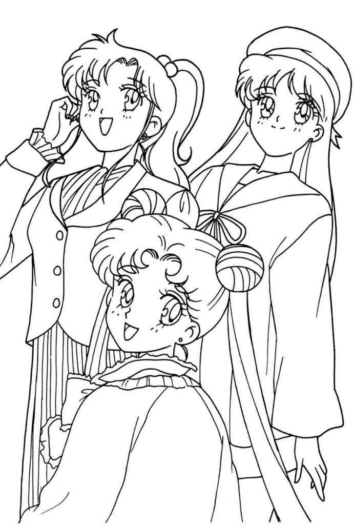Çocuklar İçin Sailor Moon Boyama Sayfaları 