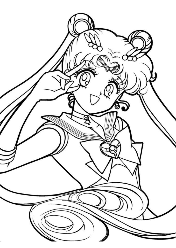 Çocuklar İçin Sailor Moon Boyama Sayfaları 