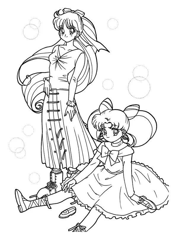 Çocuklar İçin Sailor Moon Boyama Sayfaları 