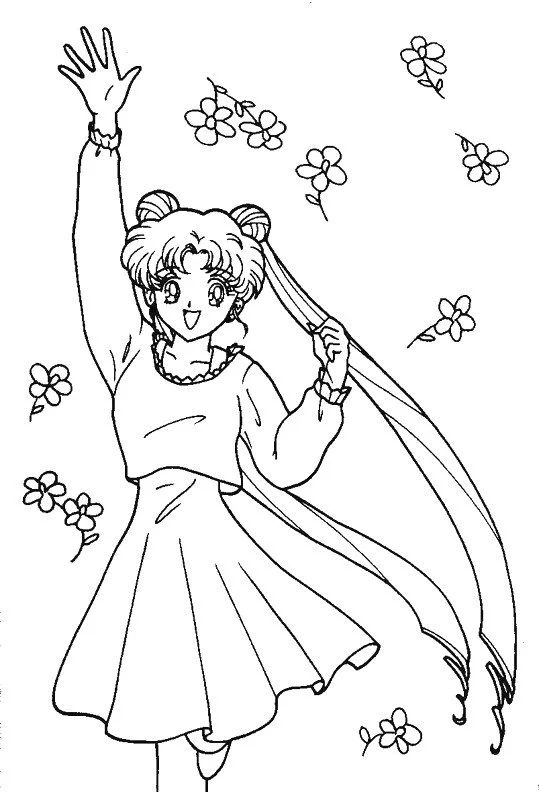 Çocuklar İçin Sailor Moon Boyama Sayfaları 
