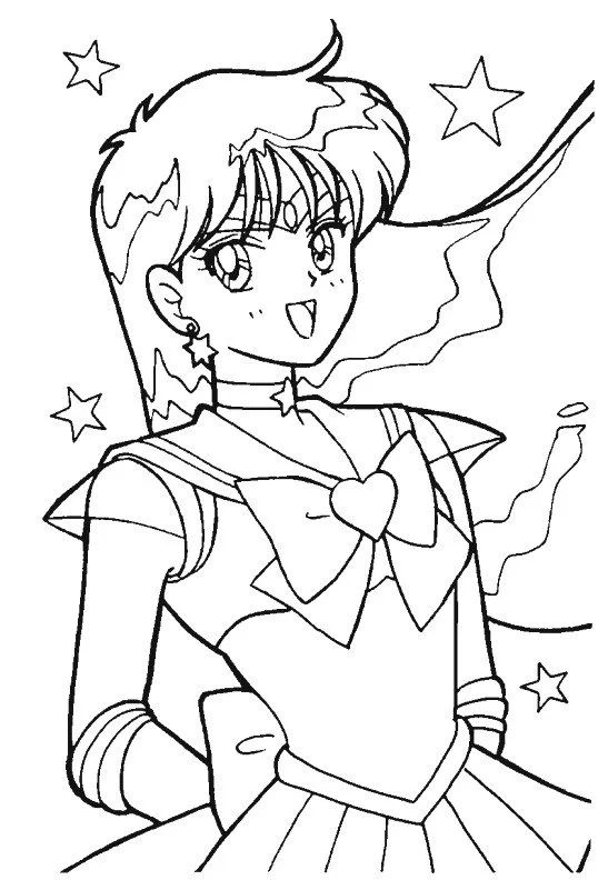 Çocuklar İçin Sailor Moon Boyama Sayfaları 