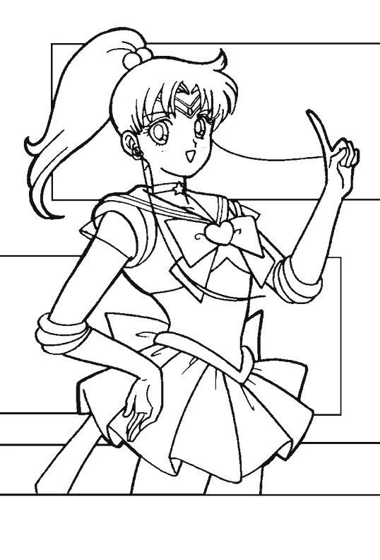 Çocuklar İçin Sailor Moon Boyama Sayfaları 