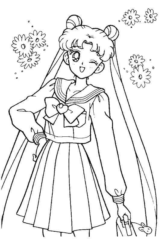 Çocuklar İçin Sailor Moon Boyama Sayfaları 