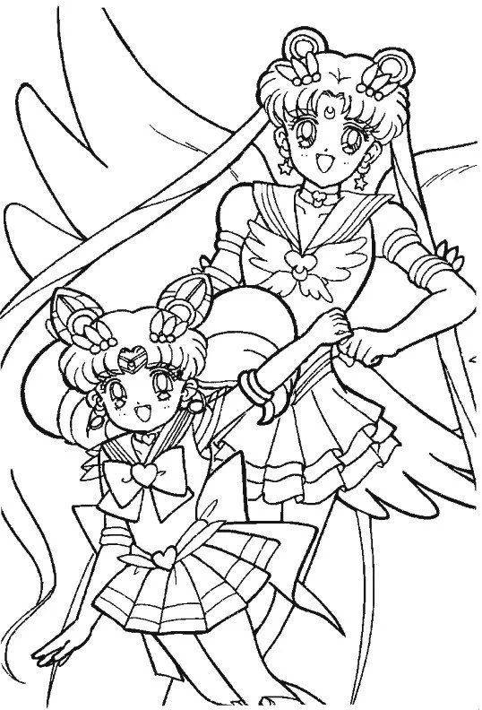 Çocuklar İçin Sailor Moon Boyama Sayfaları 